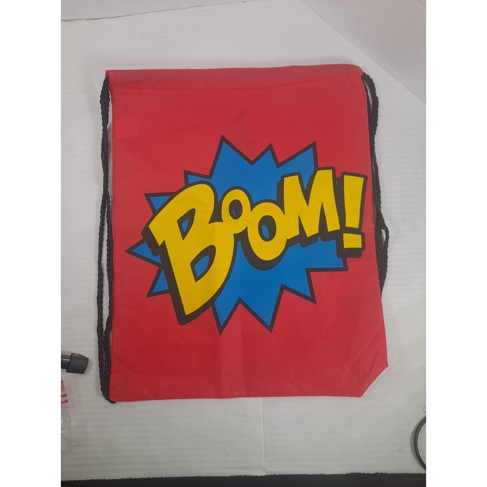 BOOM Superhero Drawstring Bags Backpack With‎ Superman Hand Embroidered